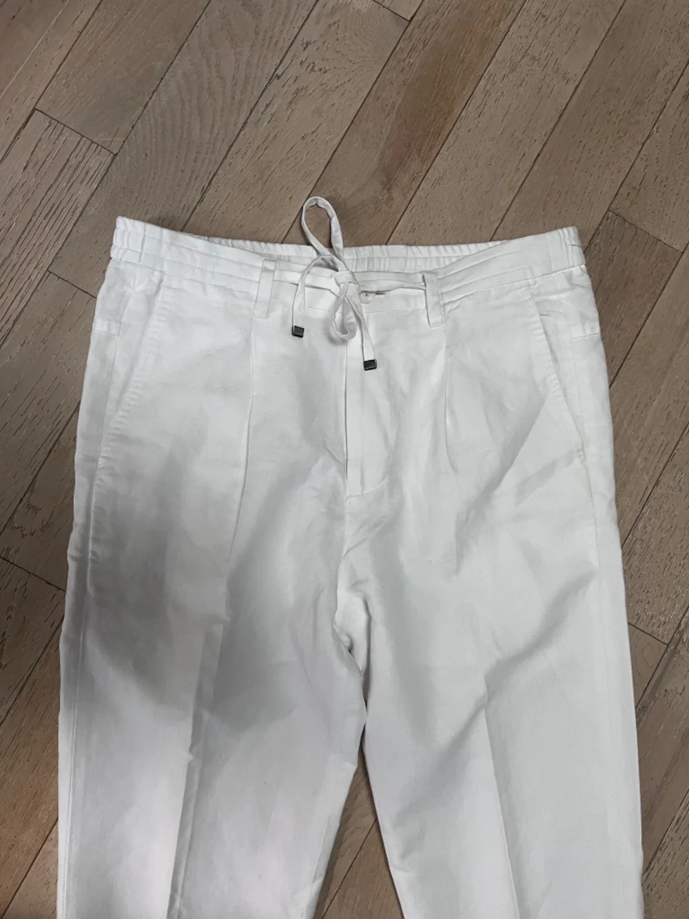 J Crew Murano Lucas Fit Pants Mens 39x30 White  Baird McNutt Irish Linen Blend